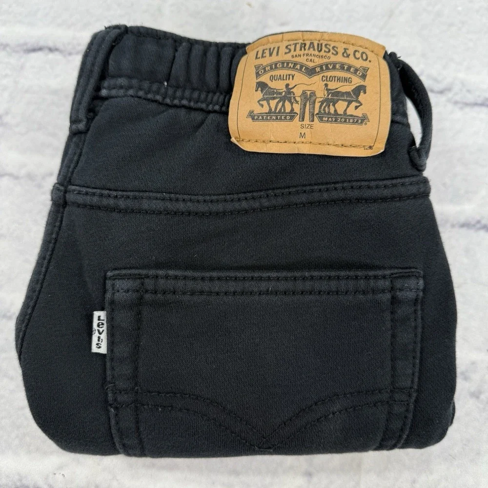LEVI'S Youth‎ Black Knit Jogger M 10-12 YRS 26x26 Drawstring Stretch Skateboard